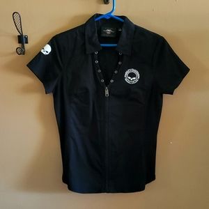 Harley Davidson Front zip shirt